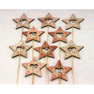 ZÁPICH HVĚZDA 8x27cm 10ks*MIX BAREV