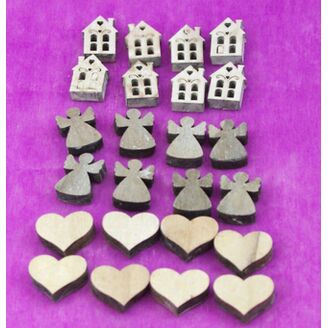 VÁNOCE MIX 3cm 24ks*MIX BAREV V+