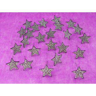 ŠPENDLÍK HVĚZDA 35mmx6cm 24ks*STŘÍBRNÁ