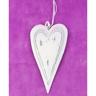 SRDCE PLECH 14cm*BÍLÁ