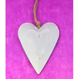 SRDCE PLECH 20cm*ŠEDÁ