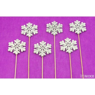 ZÁPICH VLOČKA 7x31cm 6ks*BÍLÁ