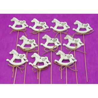 ZÁPICH KONÍK 8x27x6cm 10ks*BÍLÁ