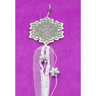 ZÁVĚS VLOČKA 12x50cm*STŘÍBRNÁ