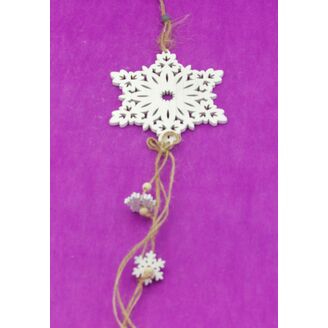 ZÁVĚS VLOČKA 12x40cm*BÍLÁ