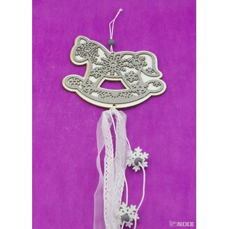 ZÁVĚS KONÍK 12x50cm*STŘÍBRNÁ