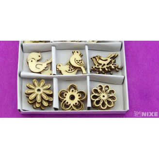 DŘEVO NALEP 4cm 27ks*