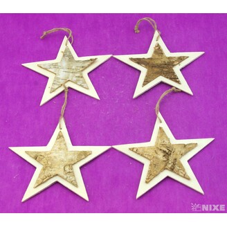 HVĚZDA BŘÍZA 15,5cm 4ks*PŘÍRODNÍ