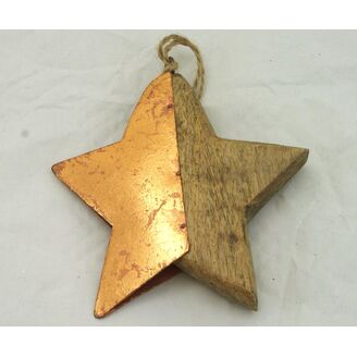 ZÁVĚS HVĚZDA 11cm*PŘÍRODNÍ