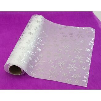 ROLE SATÉN TISK 36cmx3m*BÍLÁ