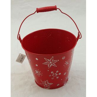 PLECHOVÝ KBELÍK 12x14cm*ČERVENÁ