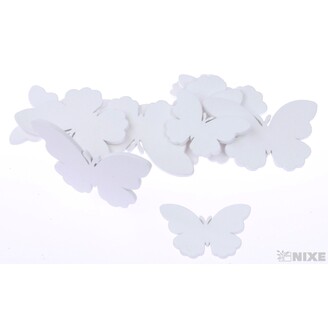 MOTÝL DŘEVO 5-7cm 12ks*BÍLÁ