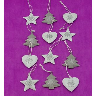 ZÁVĚS KOV VÁNOCE 5cm*MIX BAREV