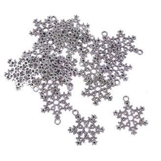 ZÁVĚS KOV VLOČKA 20ks 2cm*STŘÍBRNÁ