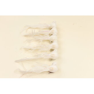 PTÁČEK  KLIPS 14cm 6ks*BÍLÁ