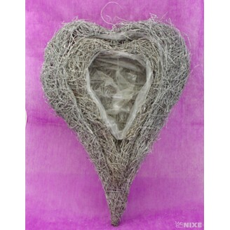 OBAL RÉVA SRDCE 35x7x35cm 22x5x37*STŘÍBRNÁ