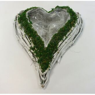 SRDCE MECH 38x48x8,5cm*ZELENÁ+HNĚDÁ