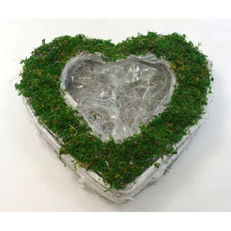 SRDCE MECH 38x48x10cm*ZELENÁ+HNĚDÁ