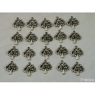 ZÁVĚS KOV STROM 20ks 3cm*STŘÍBRNÁ