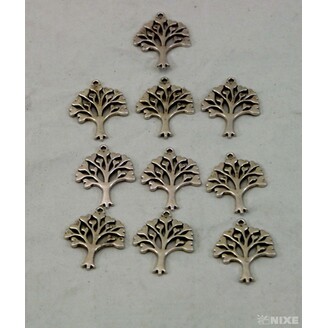 ZÁVĚS KOV STROM 10ks 2,5cm*STŘÍBRNÁ