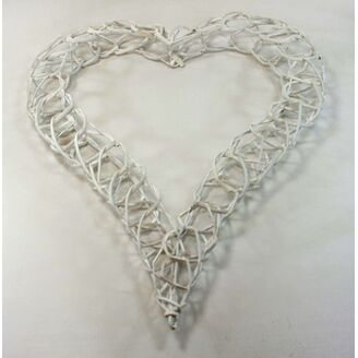 SRDCE RATTAN 60cm*BÍLÁ