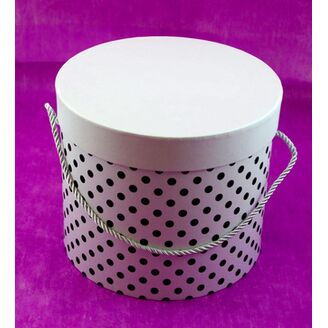 KVĚTINOVÝ BOX PUNTÍK 3ks pr. 21x18cm 18,5x15,5 15x13*BÍLÁ