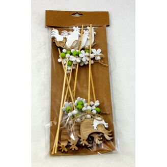 ZÁPICH KOHOUT 6ks 5x30cm*MIX BAREV