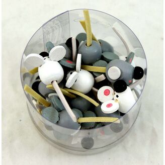 MYŠ NALEP 2cm 24ks*MIX BAREV