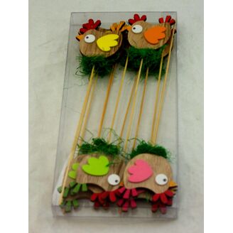 ZÁPICH SLEPICE 5,5x25cm 12ks*MIX BAREV