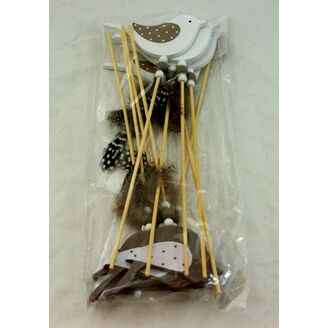 ZÁPICH PTÁČEK 10x24cm 10ks*MIX BAREV