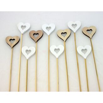 ZÁPICH SRDCE 5x27cm 10ks*MIX BAREV