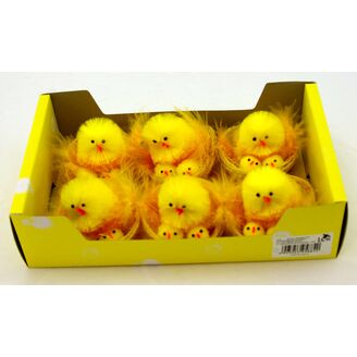 KUŘÁTKA HNÍZDO 5x7cm 6ks*ŽLUTÁ