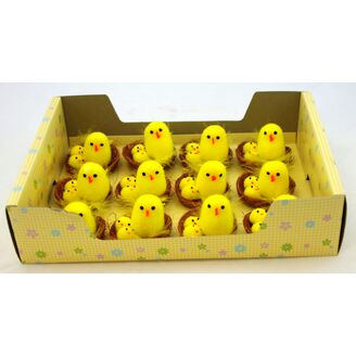 KUŘÁTKA HNÍZDO 4x6cm 12ks*ŽLUTÁ