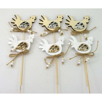 ZÁPICH KOHOUT 8x28cm 6ks*MIX BAREV