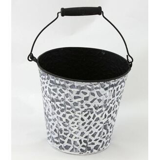 PLECHOVÝ KBELÍK 15x14cm*BÍLÁ