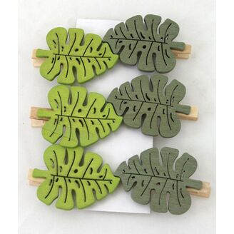 LISTY NA KOLÍČKU 5x4cm 6ks*ZELENÁ