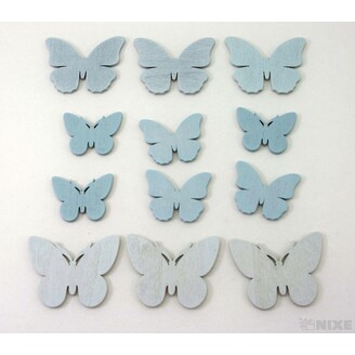MOTÝL 4-6,5cm 12ks*ŠEDÁ