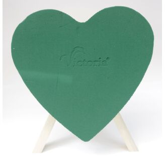 SRDCE STOJAN PLNÉ 30x26x6cm*ZELENÁ