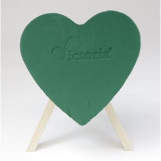 SRDCE STOJAN PLNÉ 21x6cm*ZELENÁ