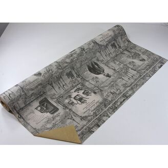 ROLE PAPÍR RETRO-CHIC 80cmx50m*ČERNÁ