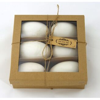 VAJÍČKA LABUŤ 9cm 6ks*PŘÍRODNÍ