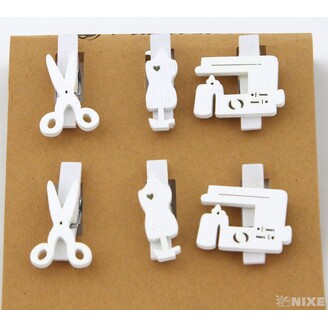 KOLÍČEK MIX 3,5cm 6ks*BÍLÁ