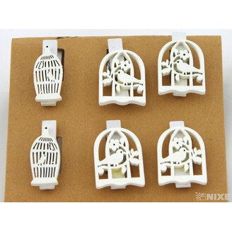 KOLÍČEK KLEC 3,5cm 6ks*BÍLÁ