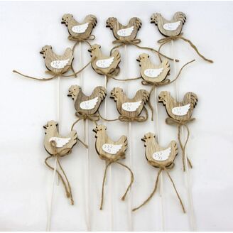 ZÁPICH SLEPICE 12ks 6x25cm*MIX BAREV