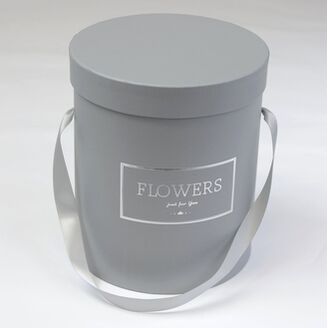 KVĚTINOVÝ BOX 15x17cm*ŠEDÁ