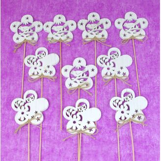 ZÁPICH KVĚT 7x27cm 10ks*BÍLÁ