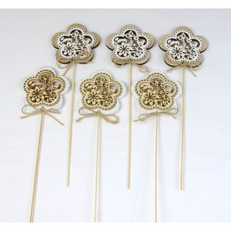 ZÁPICH KVĚT 8x28cm 6ks*BÍLÁ V+