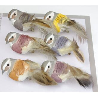 PTÁČEK  KLIPS 10cm 6ks*MIX BAREV V+