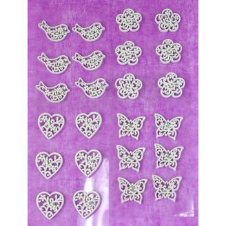 MIX NALEPOVACÍ 3cm 6ks*BÍLÁ