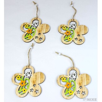 ZÁVĚS KVÍTEK 11cm 4ks*PŘÍRODNÍ